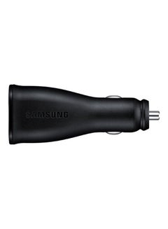 شاحن سيارة ثنائي USB Type-C سريع الشحن بقدرة 15 وات أسود