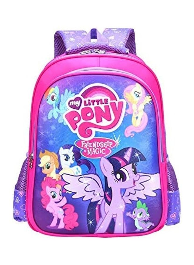 Little Pony Waterproof School Backpack Purple/Pink - Image 1