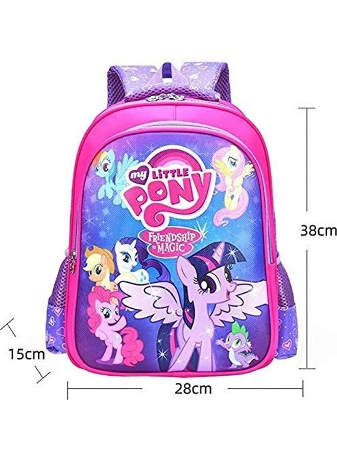 Little Pony Waterproof School Backpack Purple/Pink - Image 2