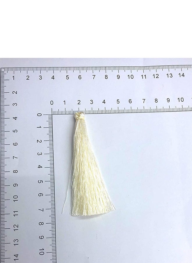 12-Piece Craft Silk Tassle Set Off White  - Image 3