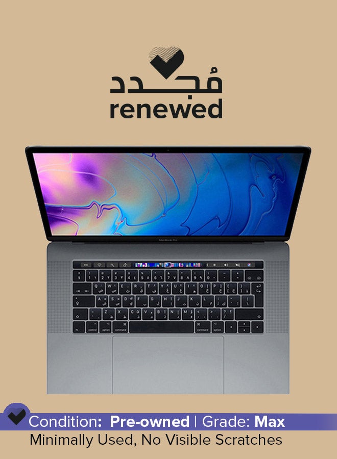 Apple Renewed - MacBook Pro With Touch Bar, 15.4-Inch Display, Core i7 Processor/16GB RAM/256GB SSD/4GB AMD Radeon Pro 555X Graphics Space Grey - Image 1