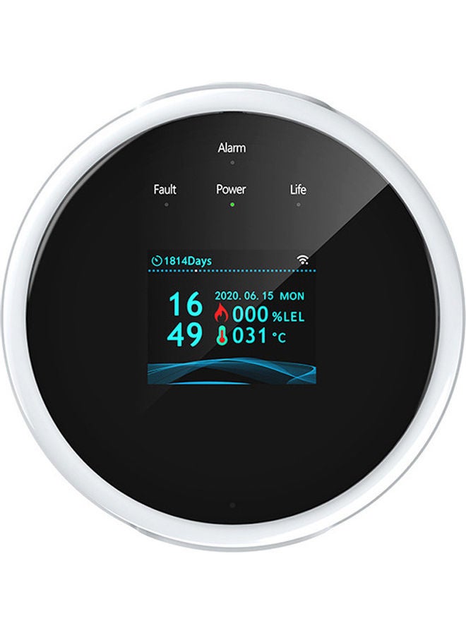Intelligent Combustible Gas-Alarm Detector Black/White 