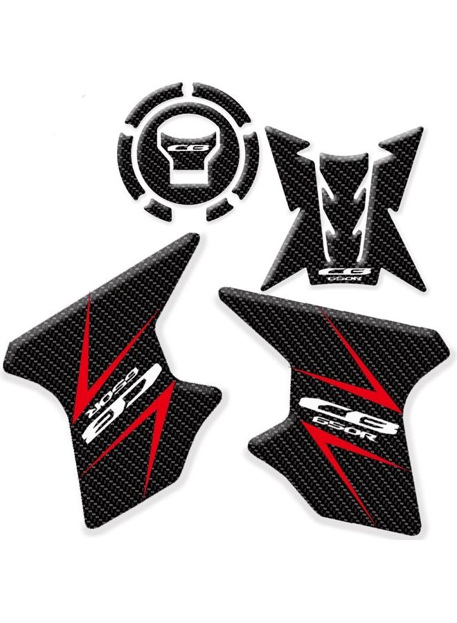 Generic 4-Piece Motorcycle Oil Tank Protector Pad Set 