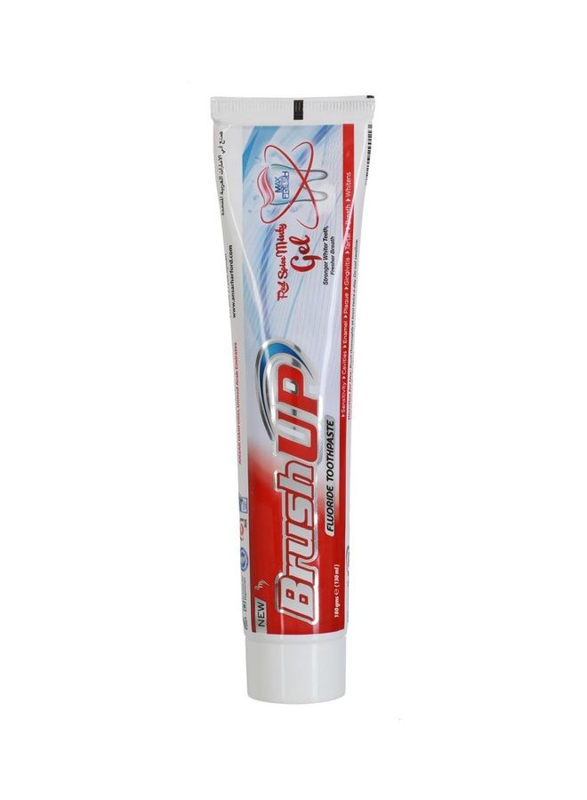Brush Up Fluoride Strong Whitener Toothpaste Red 180grams - Image 1