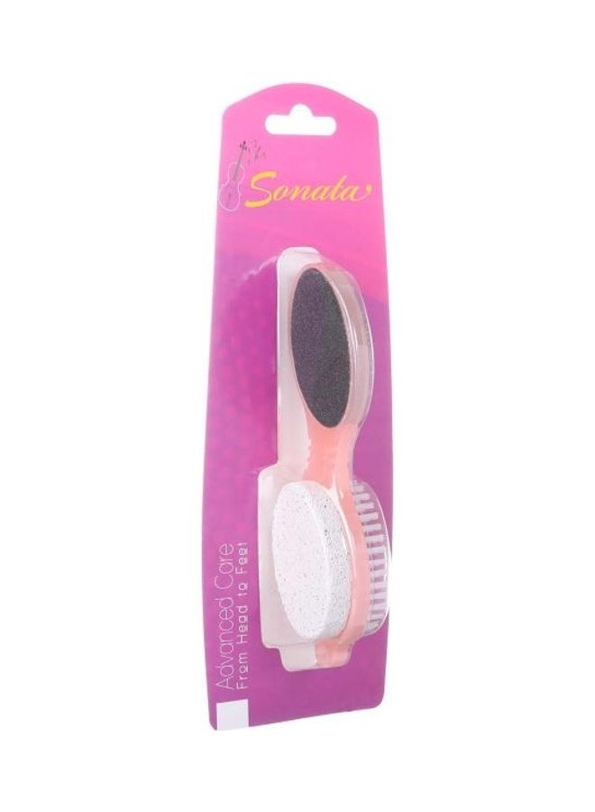Sonata 3 In 1 Advanced Foot Care Paddle Pink 20cm - Image 1