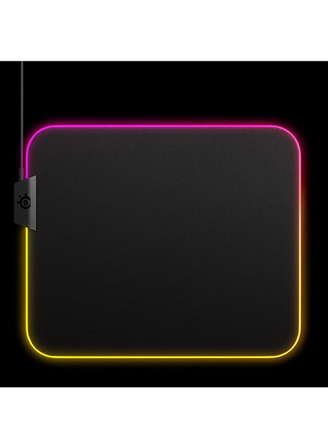 steelseries - SteelSeries QcK Prism Cloth Gaming Mouse Pad - 2-zone RGB Illumination - Real-time Event Lighting - Optimized For Gaming Sensors - Size M (320 x 270 x 2mm) - Black + RGB - Image 1