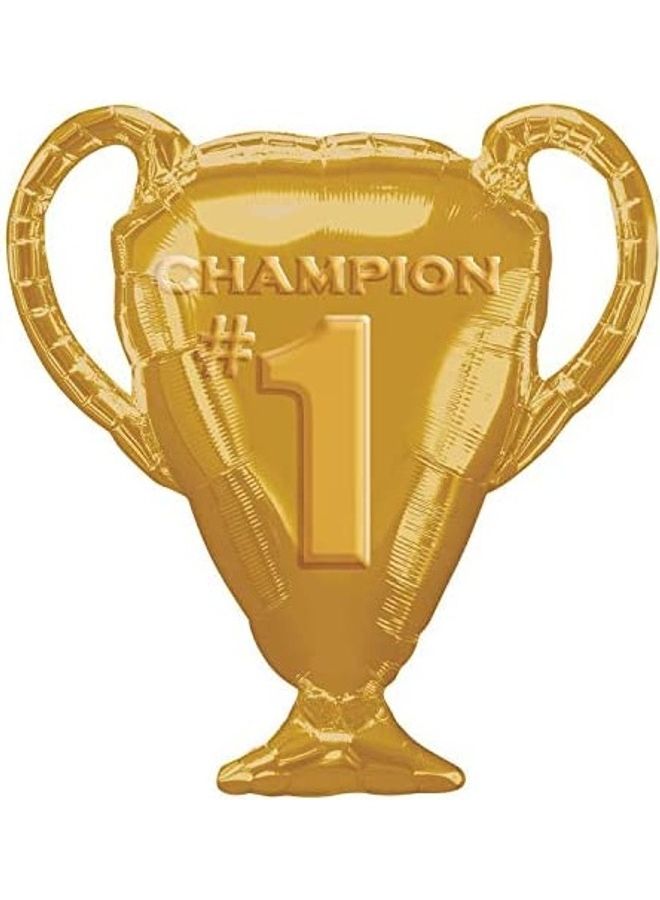 Amscan International - Championship No 1 Trophy Supershape Foil Balloon - Image 1