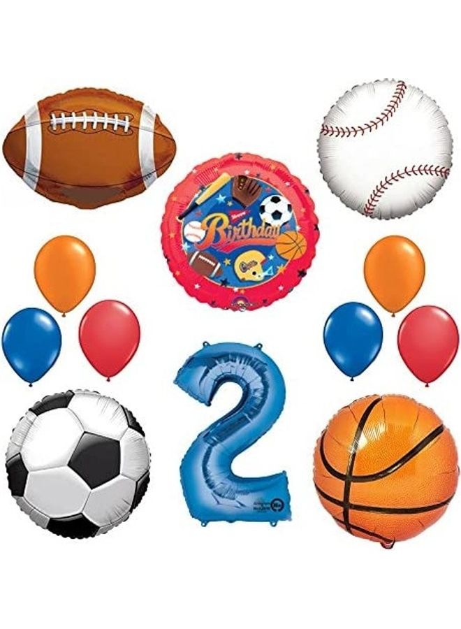 Ultimate Sports Theme 2nd Birthday Party Supplies And Balloon Decorating Kit