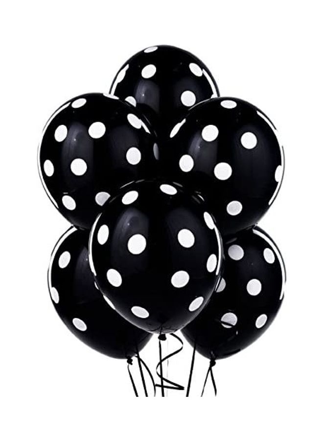 BIG Pack Of 12 Polka Dot Printed Balloons 11inch