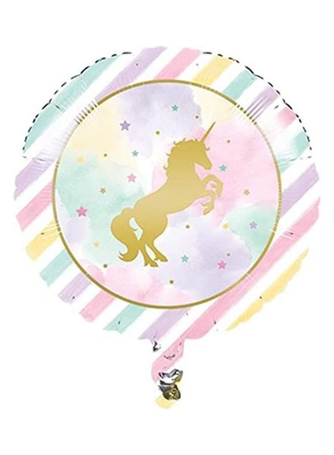 كرييتف كونفيرتينج بالون للحفلات مزين بصورة يوينيكورن متلألئ من الرقائق المعدنية