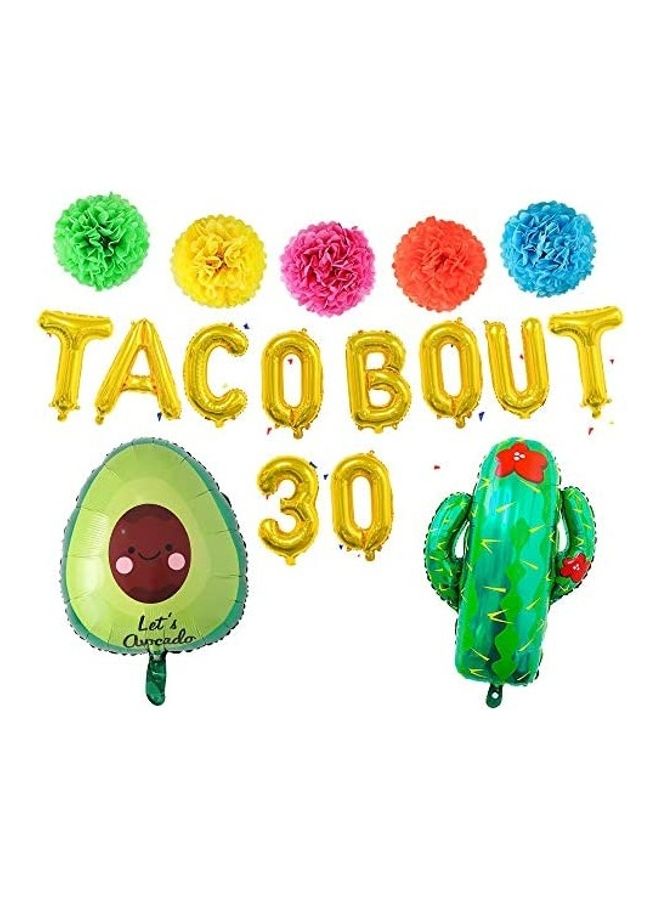 مون طقم بالونات تاكو آوت من 17 قطعة