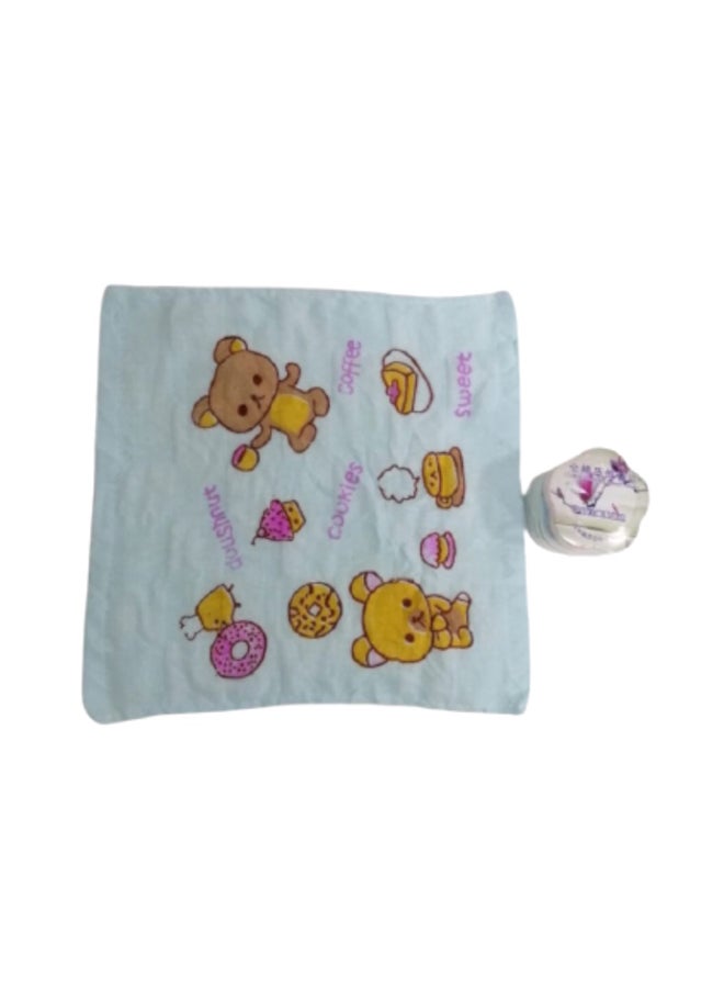 UTEX 6-Piece Cotton Cartoon Printed Multi-Purpose Baby Towel Set - Image 4