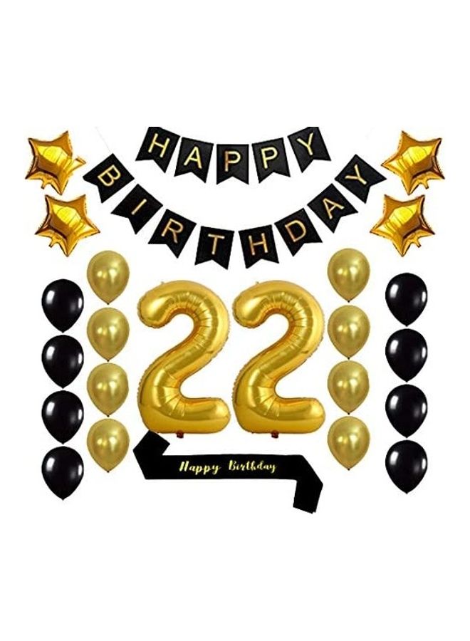 22-Piece 22nd Birthday Balloon Set - v1609928470/N43447428A_1