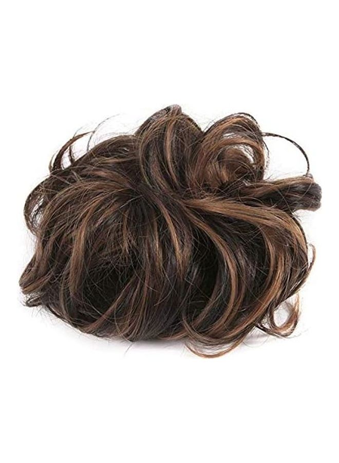 وصلة شعر مستعار بتصفيفة كعكة شعر غير مُرتبة بني 10x8x2سم - Image 1