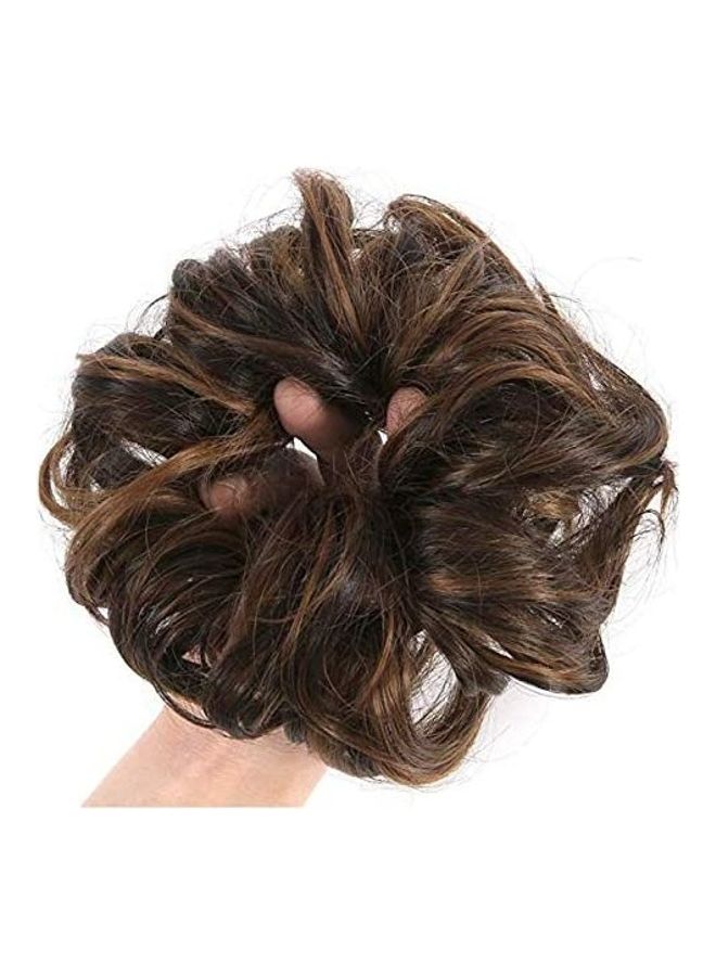 وصلة شعر مستعار بتصفيفة كعكة شعر غير مُرتبة بني 10x8x2سم - Image 3