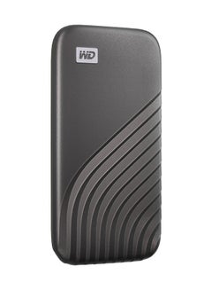 WD 1TB My Passport SSD USB 3.2 Gen 2 Type-C Portable SSD, Up to 1050 MB/s Read, 1000MB/s Write Speeds, Rugged and Compact Design, USB-A Adapter, Grey | WDBAGF0010BGY-WESN 1 TB  - Image 2