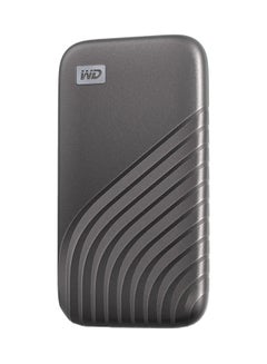 WD 1TB My Passport SSD USB 3.2 Gen 2 Type-C Portable SSD, Up to 1050 MB/s Read, 1000MB/s Write Speeds, Rugged and Compact Design, USB-A Adapter, Grey | WDBAGF0010BGY-WESN 1 TB  - Image 3