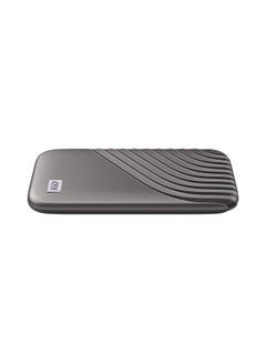 WD 1TB My Passport SSD USB 3.2 Gen 2 Type-C Portable SSD, Up to 1050 MB/s Read, 1000MB/s Write Speeds, Rugged and Compact Design, USB-A Adapter, Grey | WDBAGF0010BGY-WESN 1 TB  - Image 4