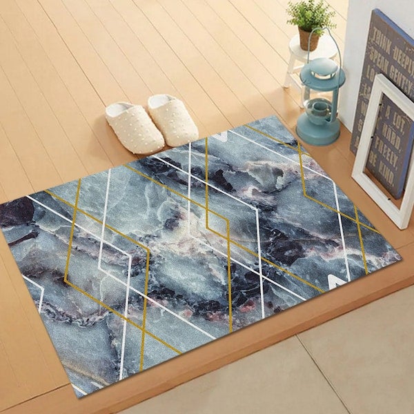 1-Piece Color Block Anti-Slip Luxury Carpet Multicolour 40x60cm  - Image 3