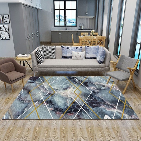 1-Piece Color Block Anti-Slip Luxury Carpet Multicolour 40x60cm  - Image 4