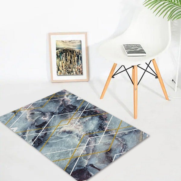 1-Piece Color Block Anti-Slip Luxury Carpet Multicolour 40x60cm  - Image 2