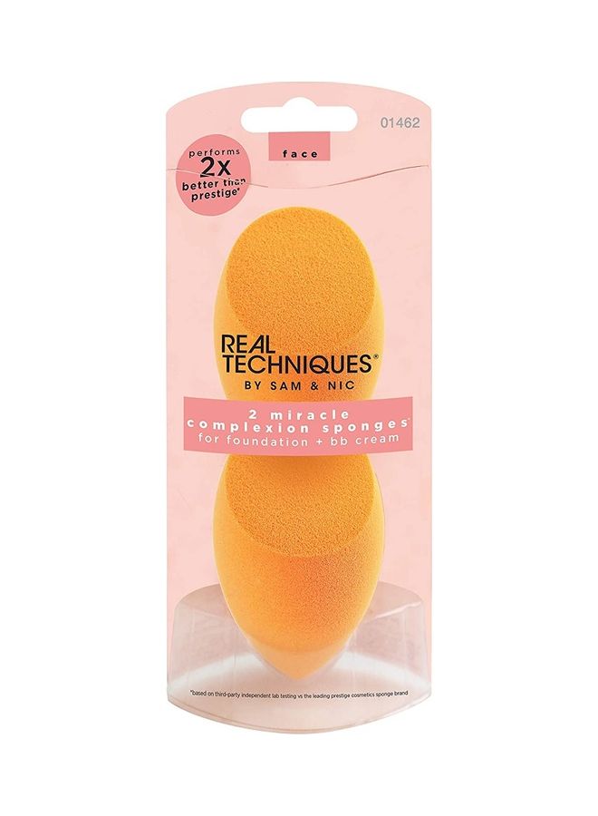 REAL TECHNIQUES 2-Piece Miracle Complexion Makeup Sponges Yellow - Image 4