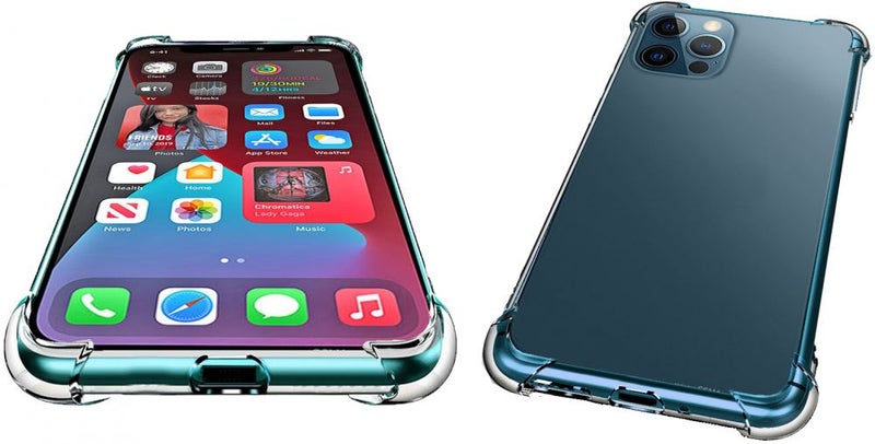 Generic - King Kong silicon solid plain protictive case for Apple Iphone 12 Pro Max Clear - Image 1