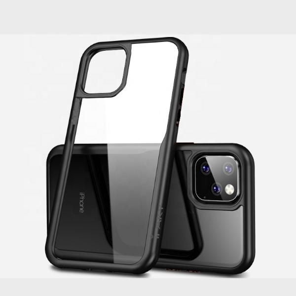 إيباكي غطاء حماية خلفي بإطار أسود من البولي يوريثان الحراري لهاتف أبل آيفون 11 شفاف/ أسود - Image 2