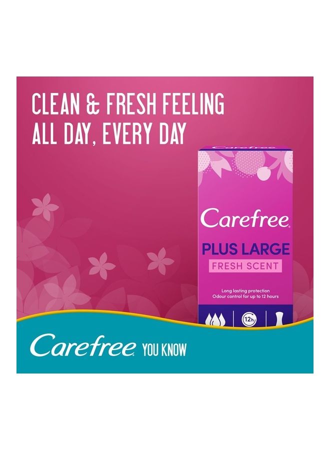 كيرفري فوط صحية بعطر منعش مقاس كبير من 20 قطعة متعدد الألوان - Image 2