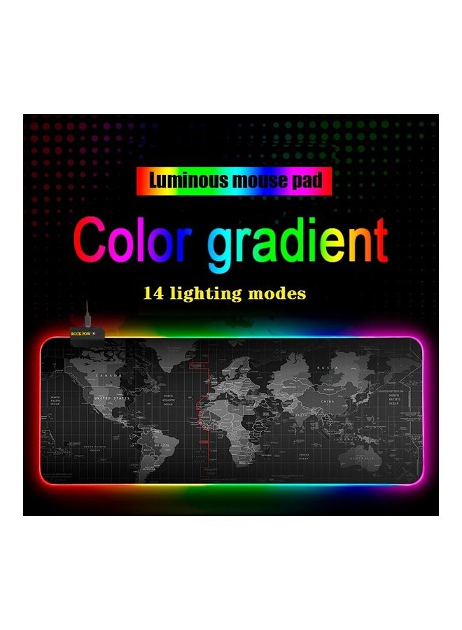 Rock Pow World Map Gaming Mousepad Black/Grey - Image 4