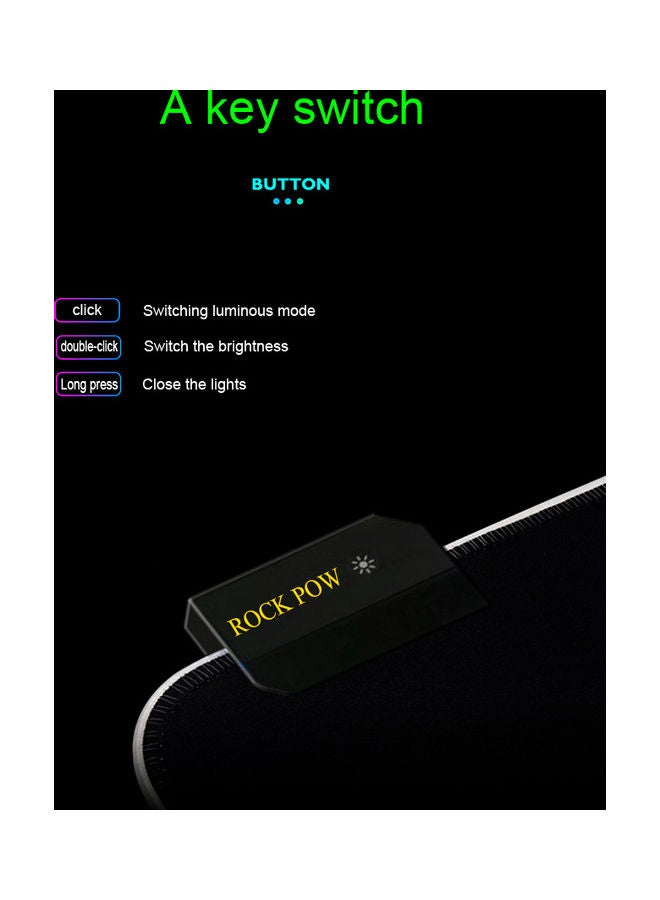 Rock Pow World Map Gaming Mousepad Black/Grey - Image 5