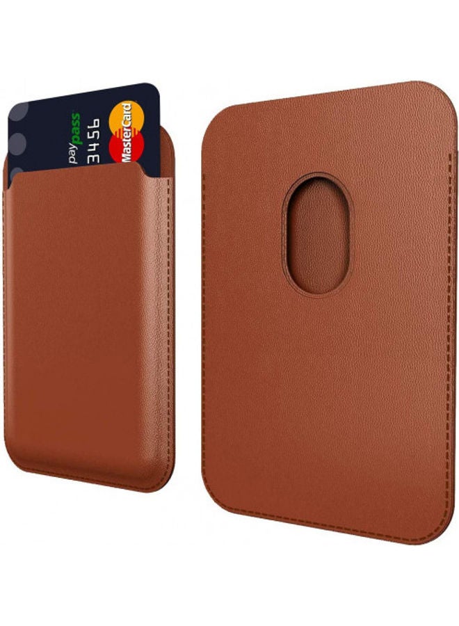 Rock Pow Magnetic Card Holder for Apple iPhone 12/12 Mini/12 Pro/12 Pro Max Brown - Image 1