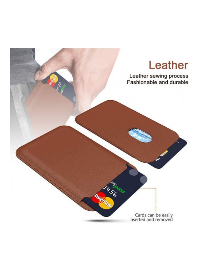 Rock Pow Magnetic Card Holder for Apple iPhone 12/12 Mini/12 Pro/12 Pro Max Brown - Image 4