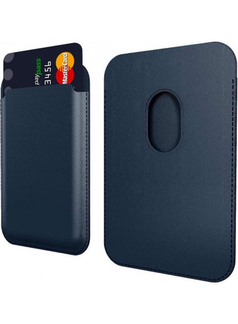 Magnetic Card Holder For Apple iPhone 12/12 Mini/12 Pro/12 Pro Max Blue