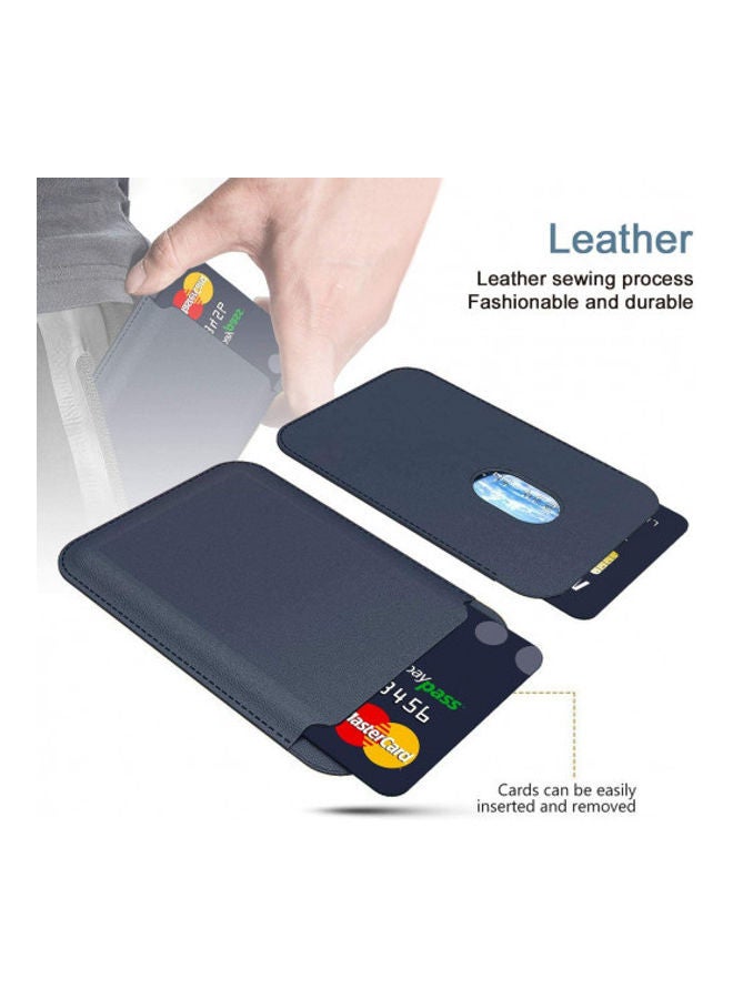 Magnetic Card Holder For Apple iPhone 12/12 Mini/12 Pro/12 Pro Max Blue