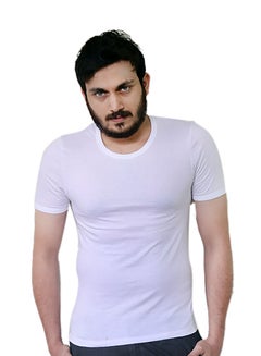 2-Piece Bamboo Fibre Half Sleeve Vests White