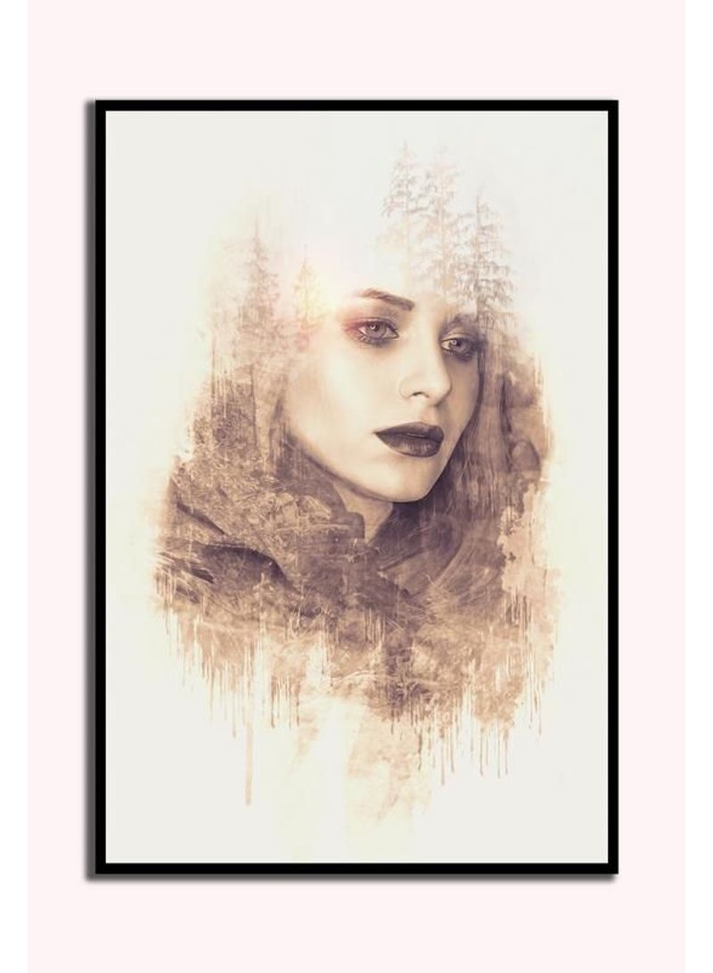 People Design Framed Vinyl Tableau Multicolour 90x60cm
