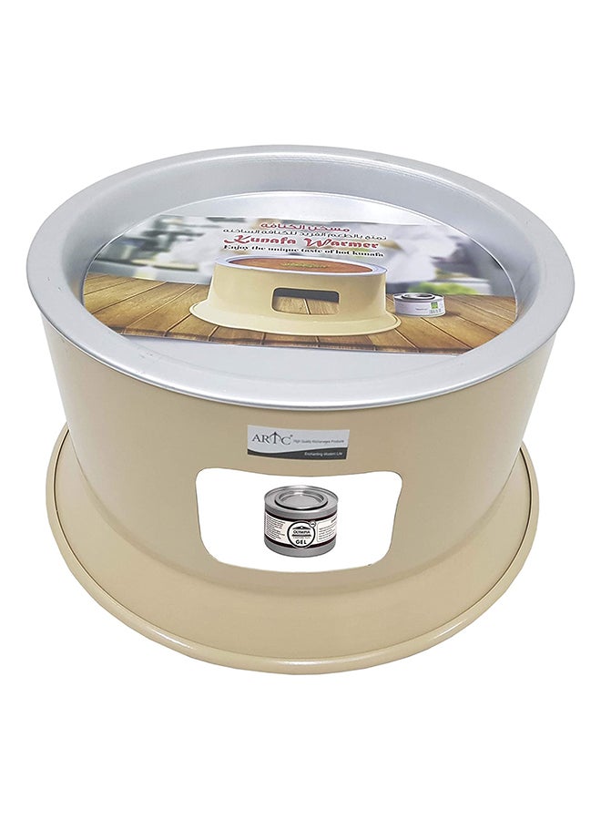 ARTC Portable Kunafa Warmer Stand Beige/Silver 34cm  - Image 4