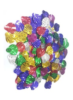 250-Piece Sea Shell Shaped Sequins Multicolour