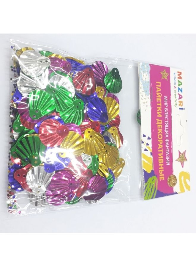 Generic 250-Piece Sea Shell Shaped Sequins Multicolour  - Image 5