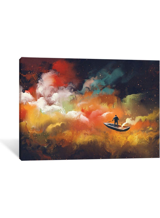 Sasb Wall Painting with Hidden Frame Multicolour 40 x 30cm 