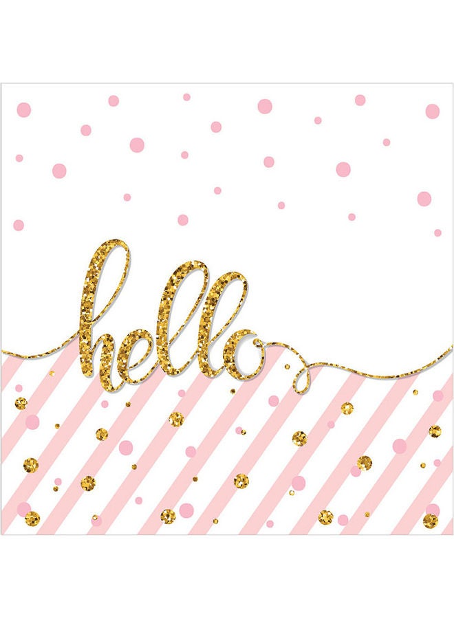 Sasb Wall Painting Without a Frame Gold/Pink 20 x 20cm - Image 1