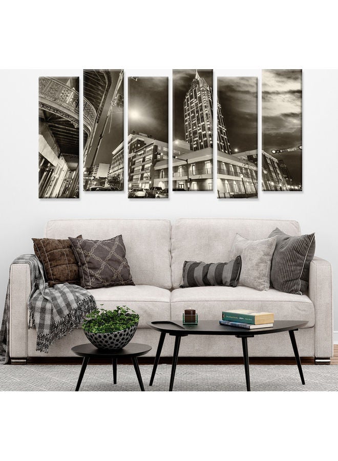 Sasb Set Of 6 Wall Painting With Hidden Frame Multicolour 120 X 60cm - Image 2