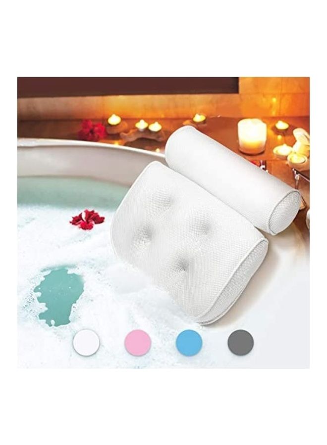 Generic - Bathtub Pillow Large Spa 3D Air Mesh white 12.2inch - Image 1