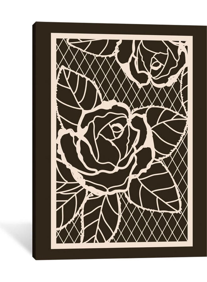 Sasb Wall Painting with Hidden Frame Black/White 40 x 30cm 