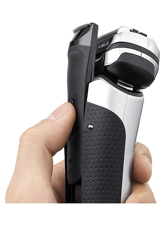 BRAUN - Series 9 Wet And Dry Cross Cutting Action Shaver Including Clean And Charge System And Travel Case Black/Silver - Image 1