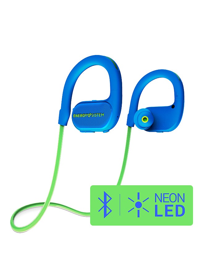 Energy Sistem Earphones BT Running 2 (Neon LED, IPX4, Secure-Fit, Extended Battery) Neon Green  - Image 1