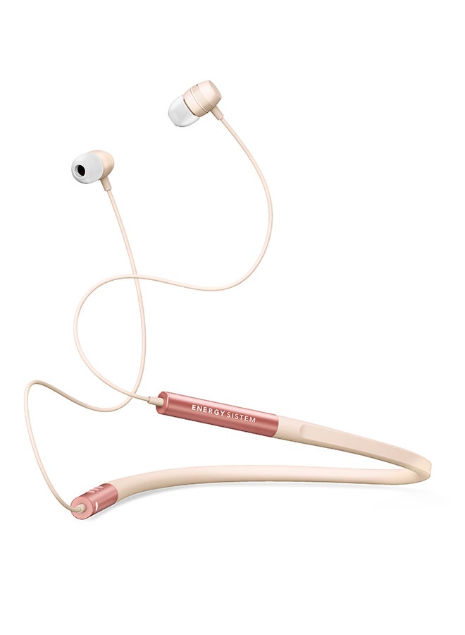 Energy Sistem - Neckband 3 In-Ear Heaphones With Mic (Bluetooth, Neckband, Magnetic Earbuds, Rechargeable Battery) Rose Gold - Image 1