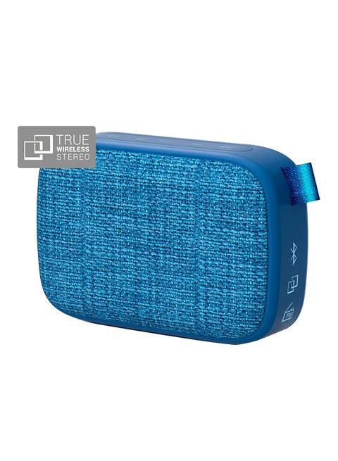 Fabric Box 1+ Trend (Portable Bluetooth v5.0 Speaker, TWS, 6 W, USB & microSD, MP3 player, FM Radio) Blueberry