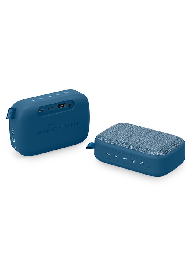 Fabric Box 1+ Trend (Portable Bluetooth v5.0 Speaker, TWS, 6 W, USB & microSD, MP3 player, FM Radio) Blueberry
